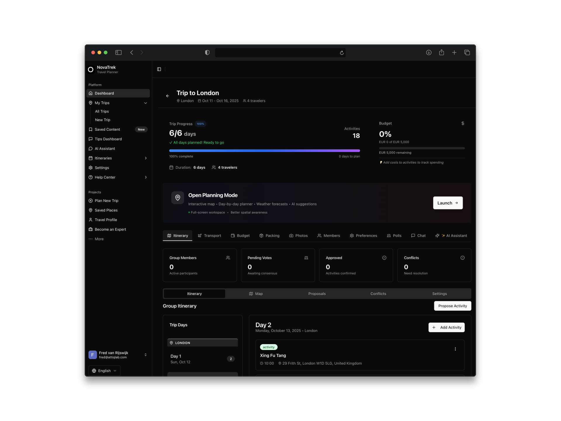 Plan group trips with collaborative itinerary builder